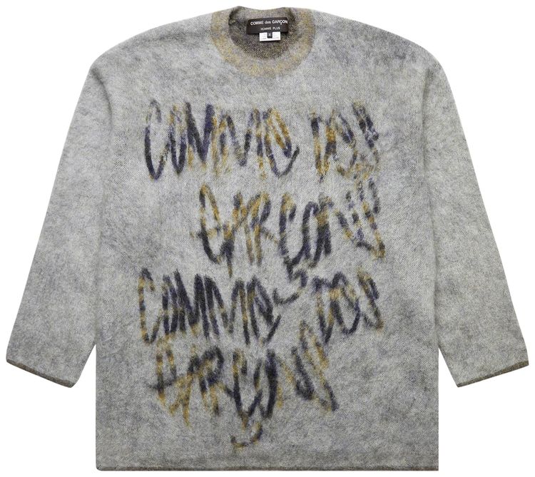 Comme des Garcons Homme Plus Printed Sweater Grey Pattern