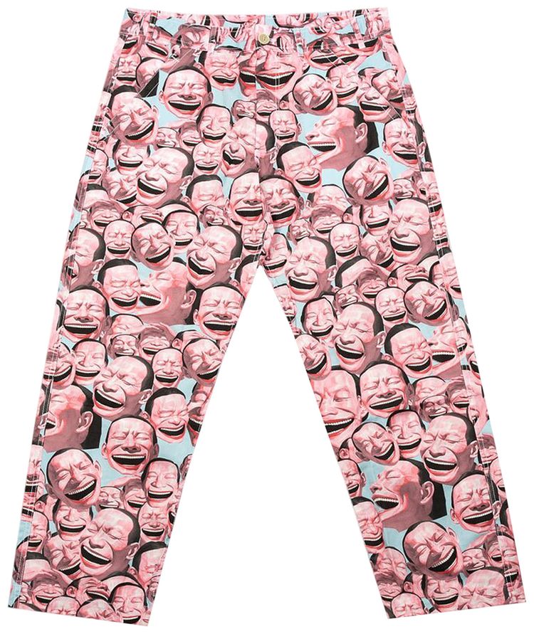 Comme des Garcons SHIRT Yue Minjun Graphic Print Pants Pink