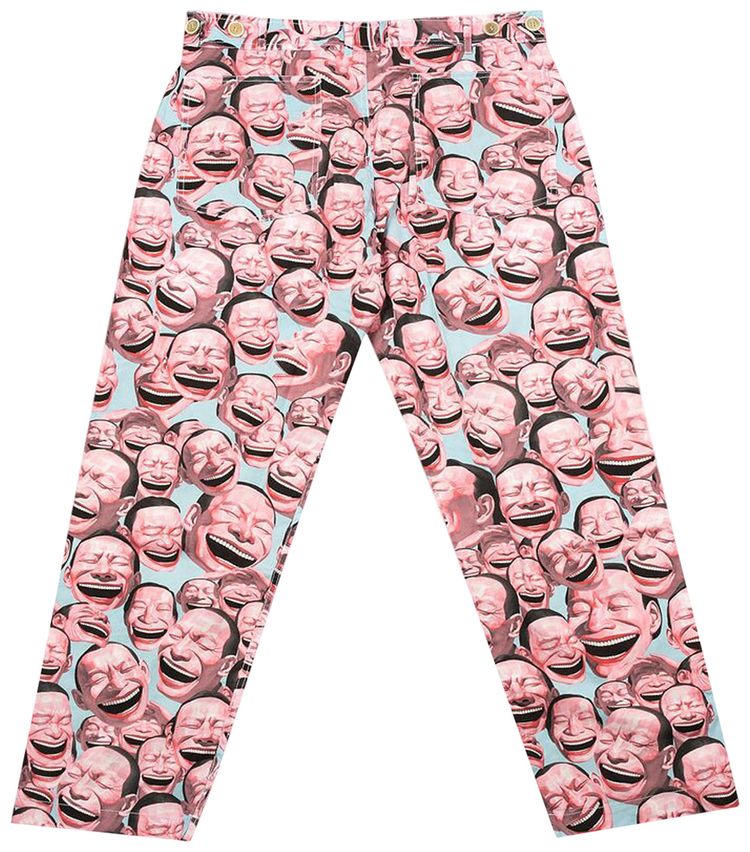 Comme des Garcons SHIRT Yue Minjun Graphic Print Pants Pink