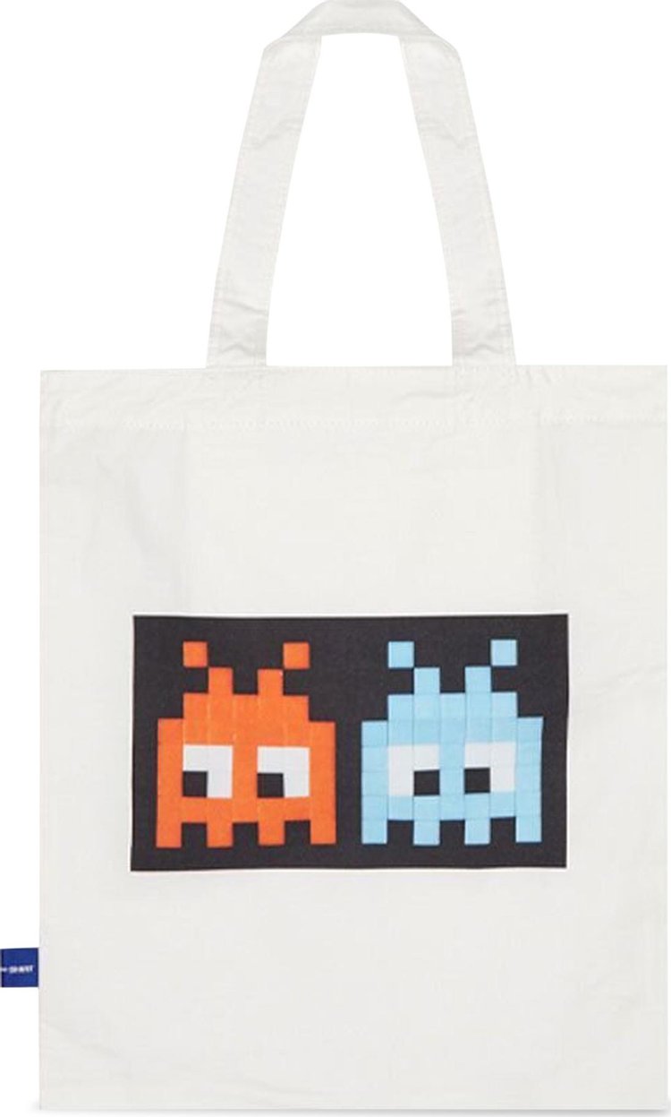 Comme des Garcons SHIRT x Space Invader Tote Bag White