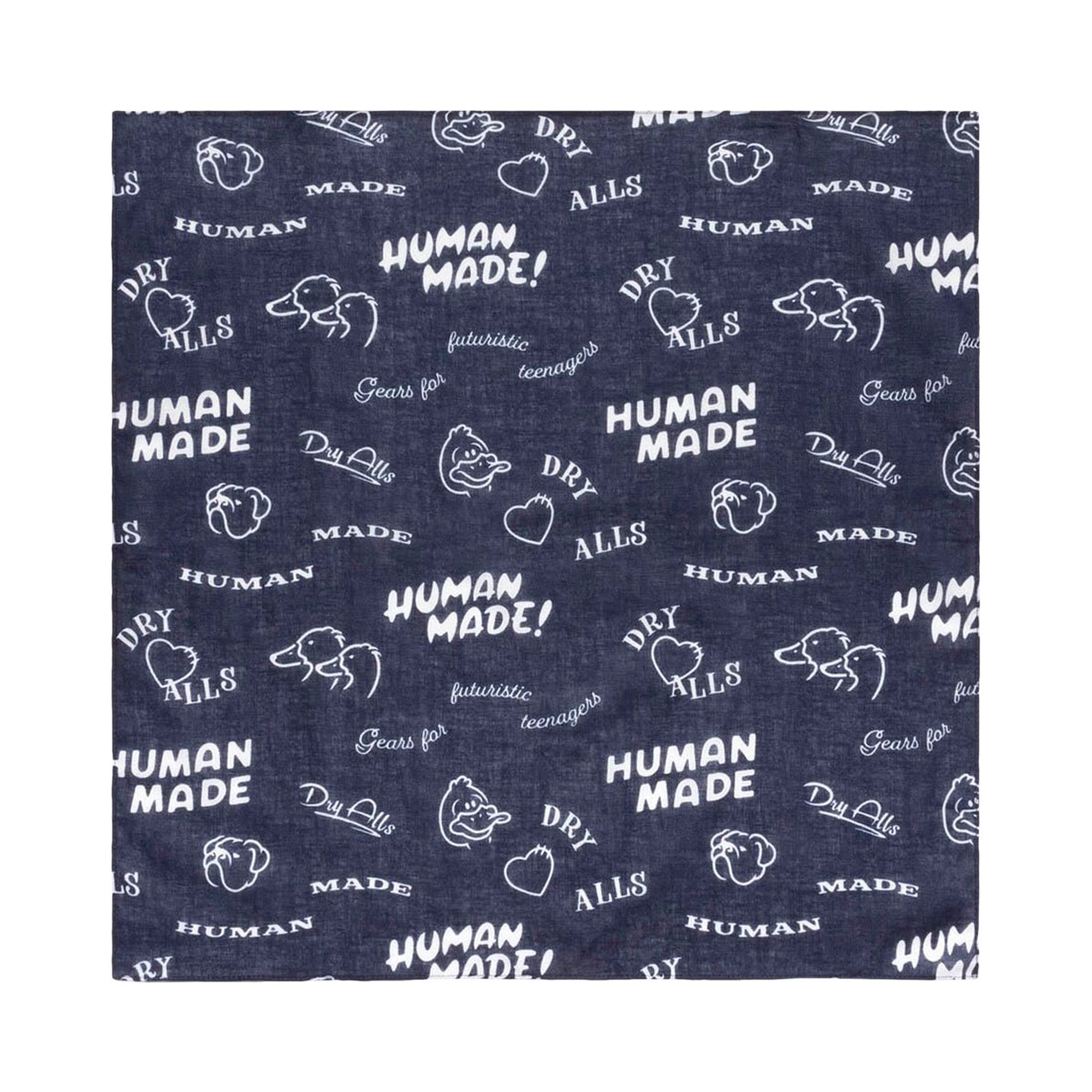 新品 HUMAN MADE BIG BANDANA STOLE NAVY Buy Human Made Big Bandana Stole 'Navy' - HM26GD063 NAVY | GOAT