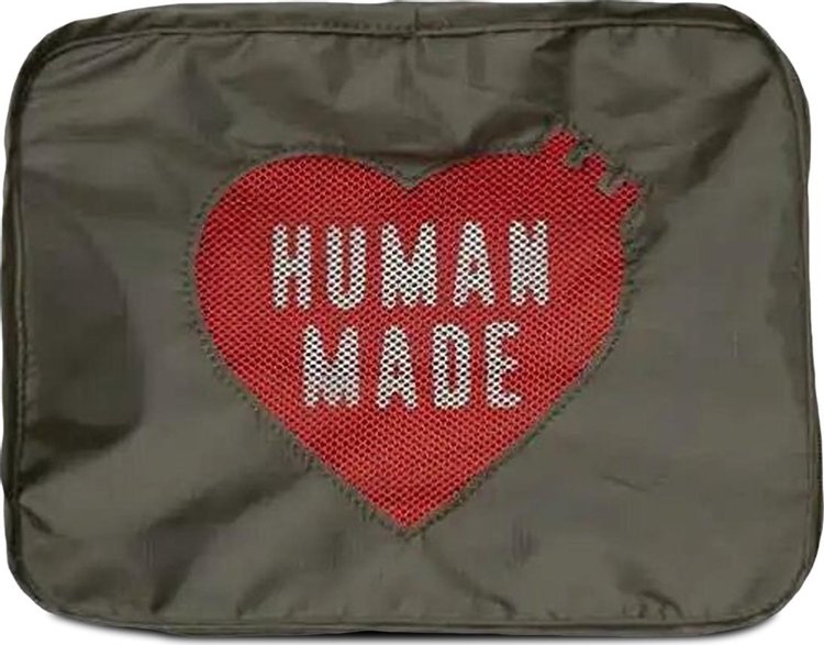 Human Made Small Gusset Case Olive Drab