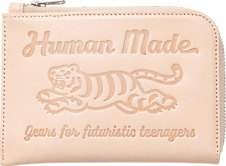 Human Made Leather Wallet Beige