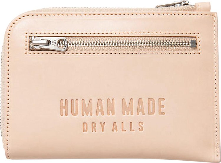 Human Made Leather Wallet Beige