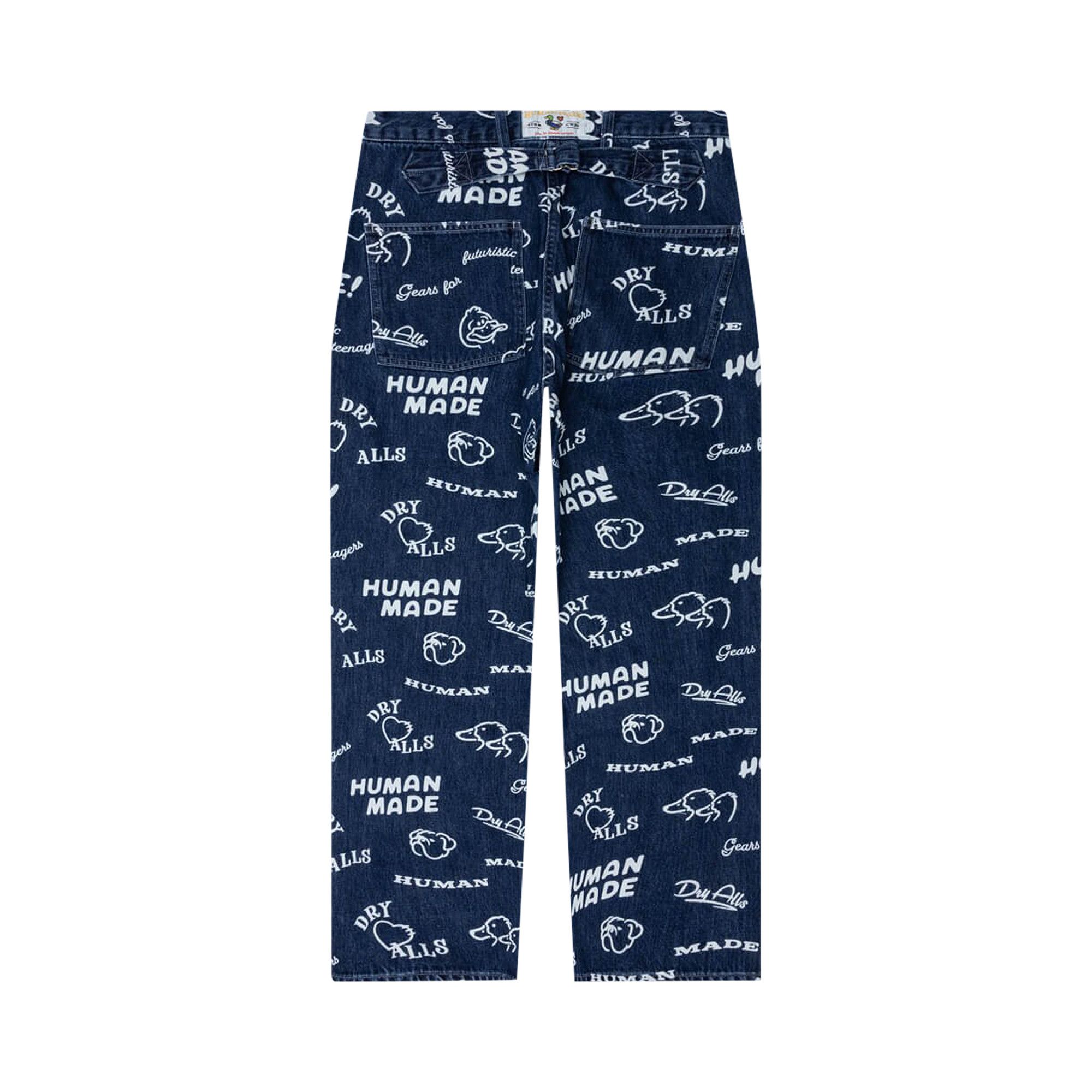 パンツ human made PRINTED DENIM BAGGY JEANS Buy Human Made Printed Denim Baggy Jeans 'Indigo' - HM26PT010 INDI