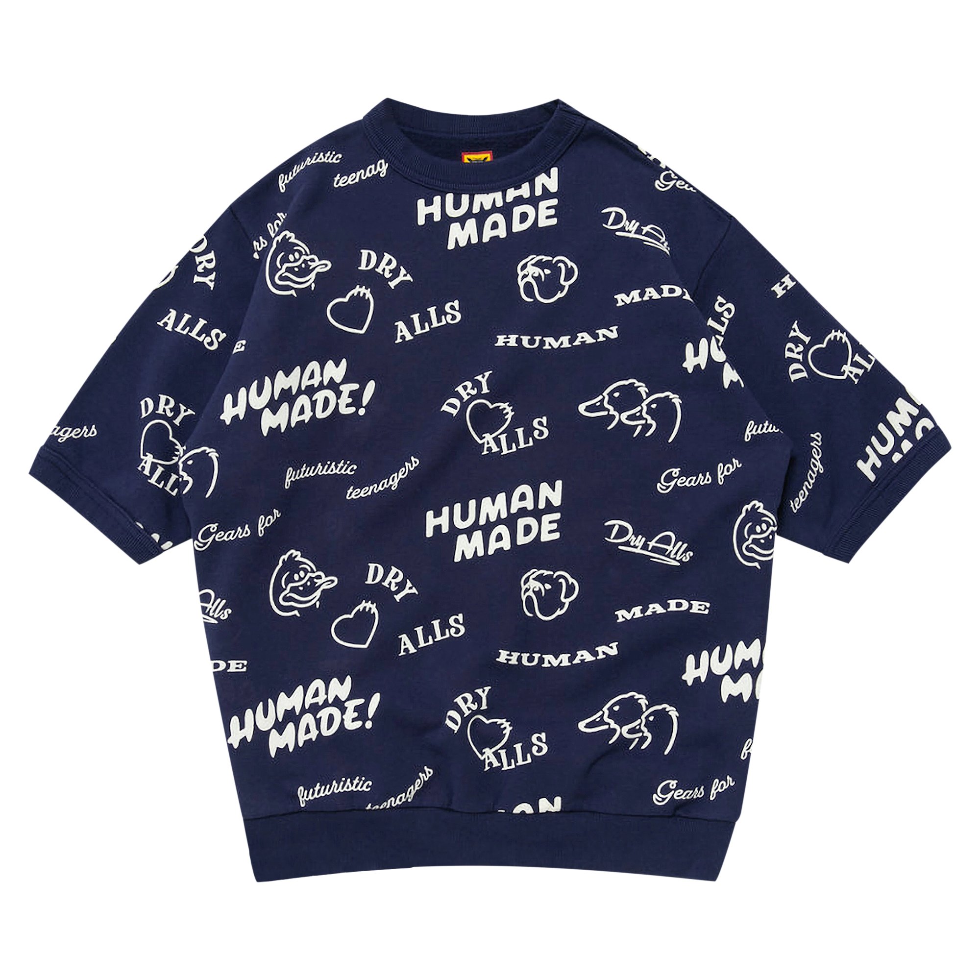 Human Made Printed Short-Sleeve Sweatshirt 'Navy'