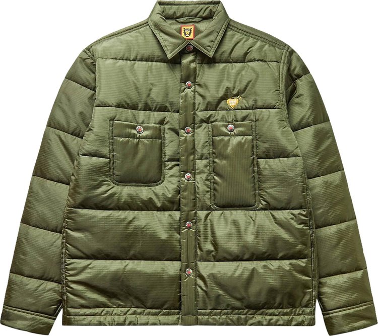Human Made Quilted Shirt Jacket 'Olive'