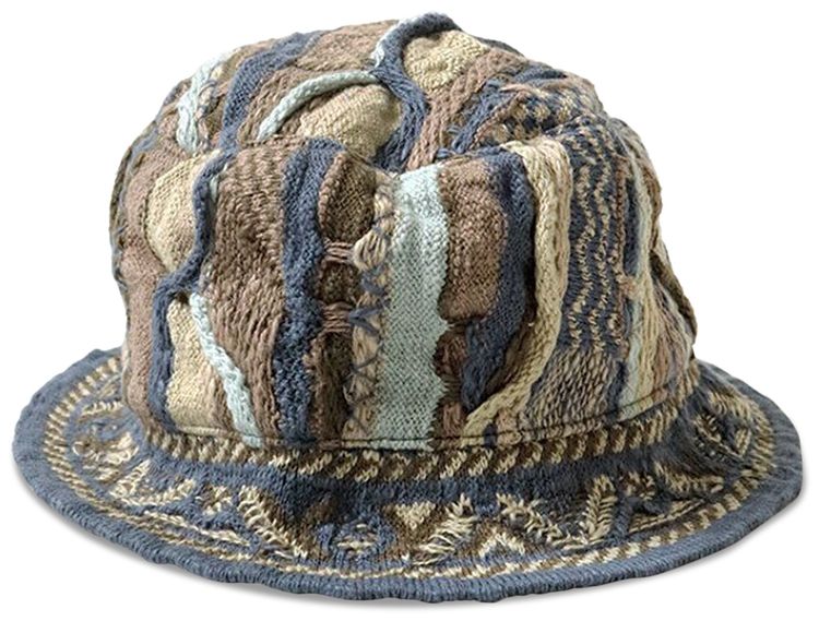 Kapital Knit Gaudy Bucket Hat Navy