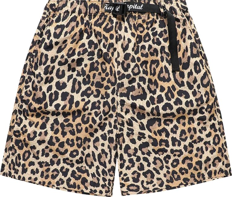 Kapital Taffeta Leopard Easy Shorts 'Brown'