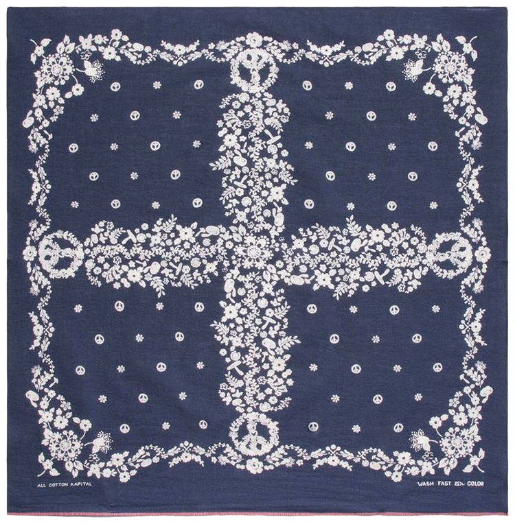 Kapital Fastcolor Selvedge Bandana Navy