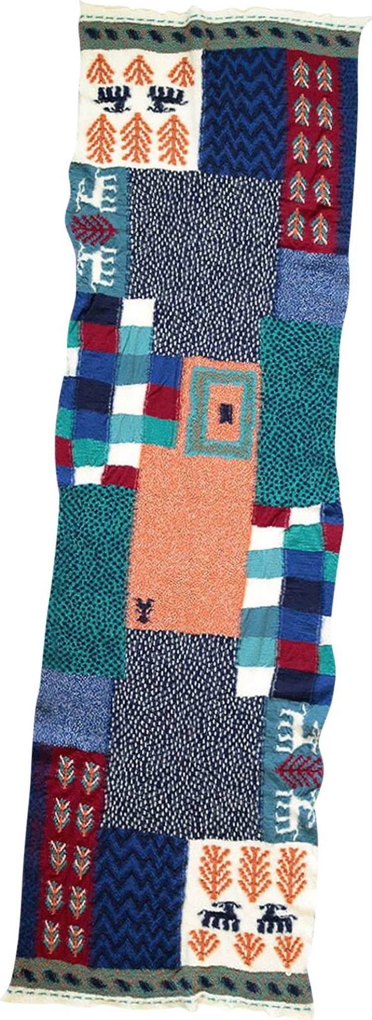 Kapital Fulling Wool Village Gabbeh Scarf 'Turquoise'