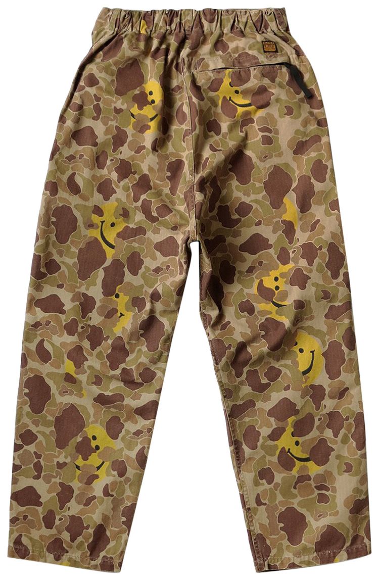 Kapital Herringbone Happy Peek A Boo Camo Easy Pants BeigeKhaki