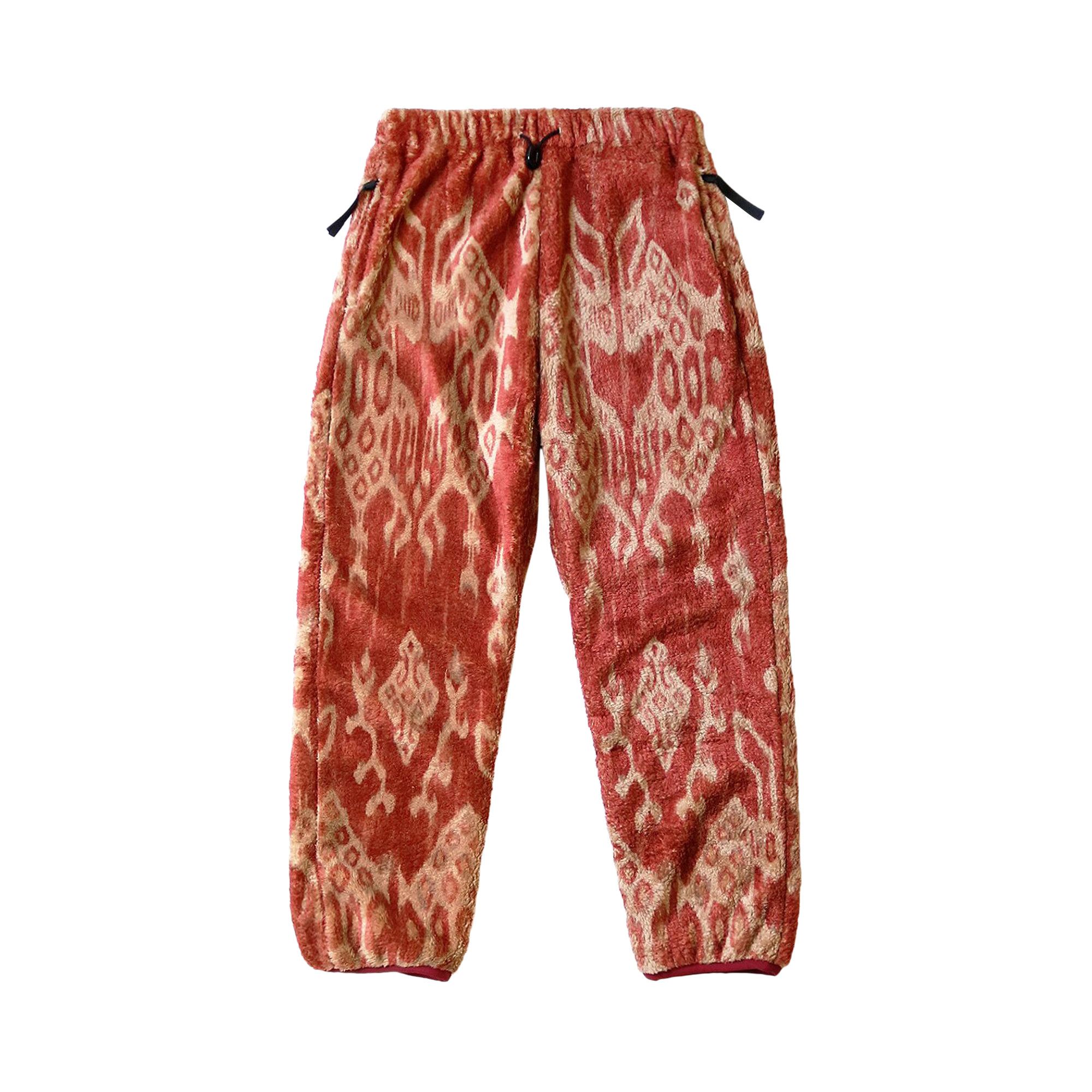 Size 36 Kapital Java Kasuri Fleece Easy Pants 'Red'