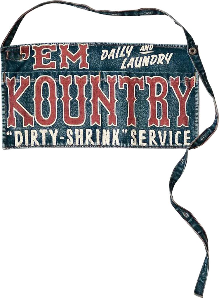 Kapital Kountry Denim Damaged 2Ways Ad Apron Indigo