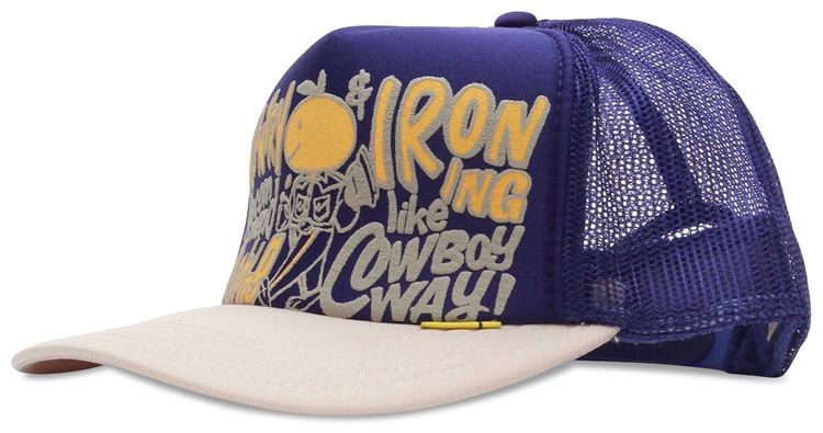 Kapital Kountry Coneycowbowy Trucker Cap PurpleEcru