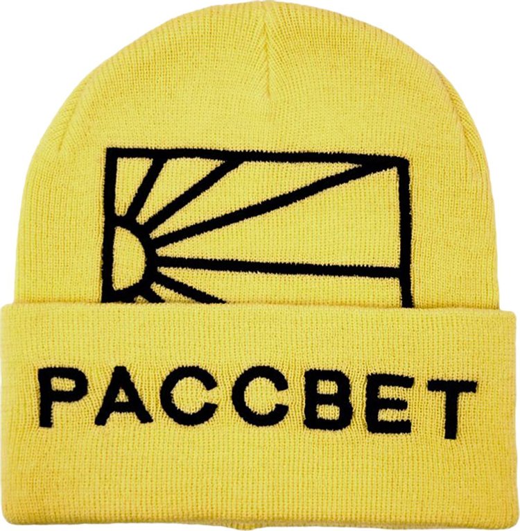 Rassvet x PACCBET Big Logo Beanie 'Light Yellow'