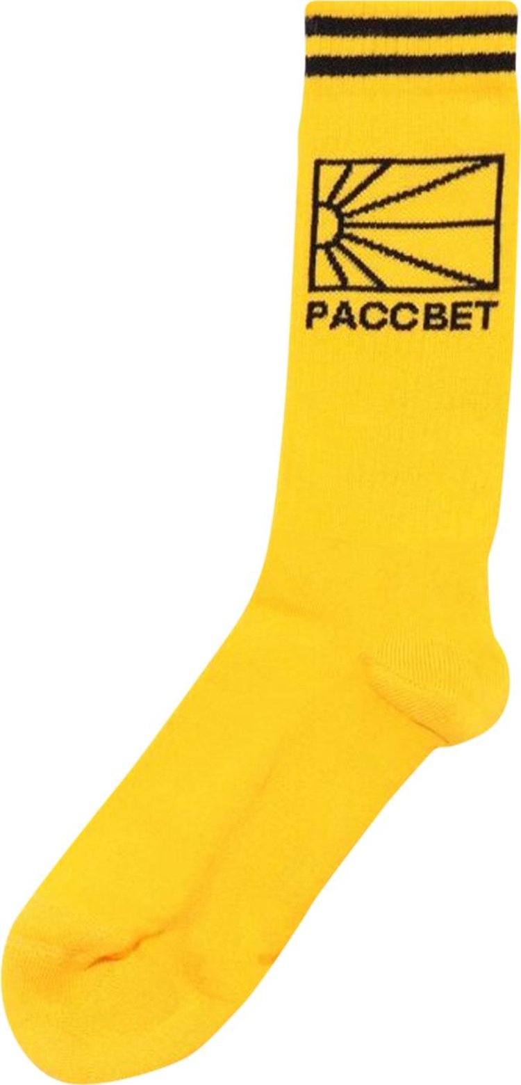 Rassvet x PACCBET Logo Knit Socks 'Yellow'