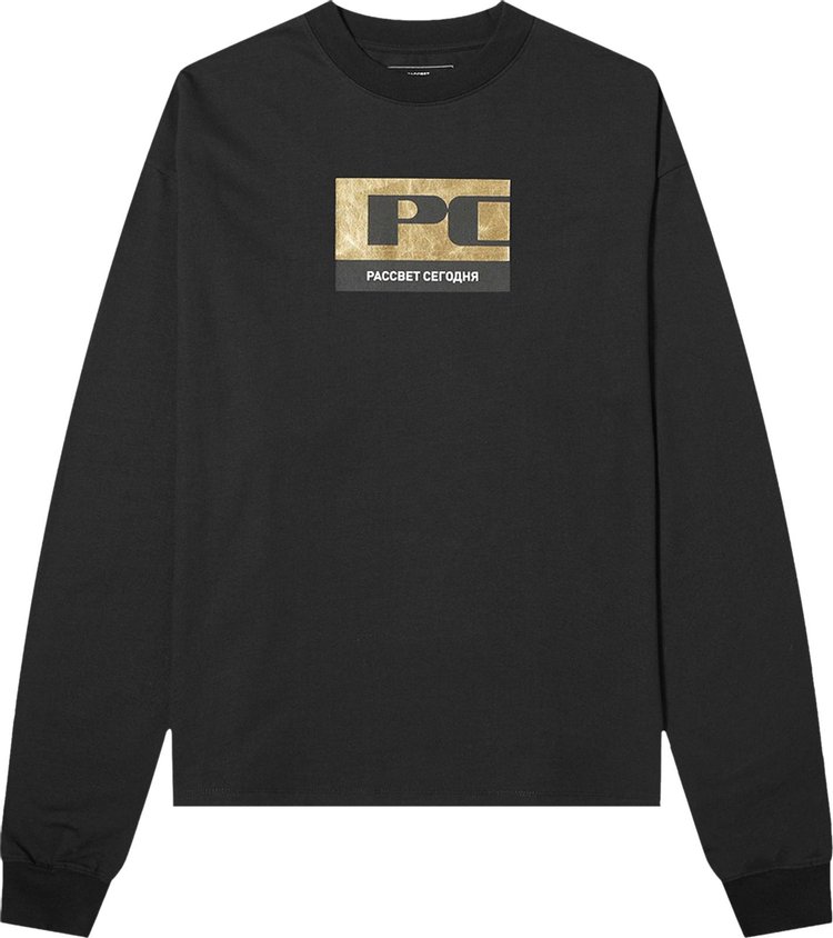 Rassvet x PACCBET Logo Long-Sleeve T-Shirt 'Black'