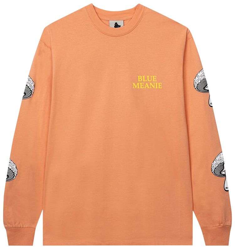 Real Bad Man Blue Meanie Long Sleeve T Shirt Peach