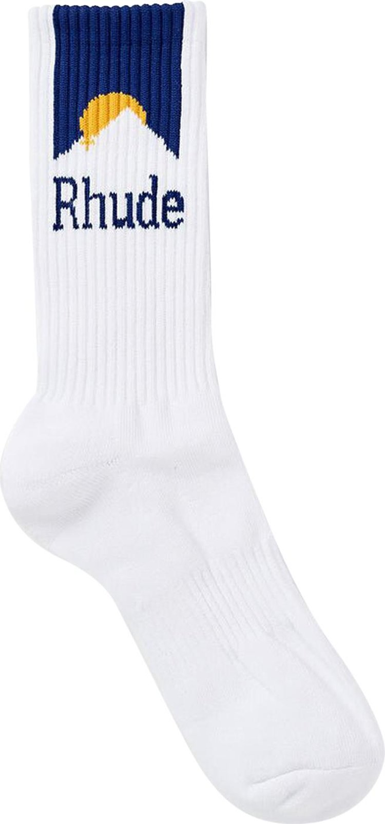 Rhude Mountain Logo Sock 'White/Navy/Tan'
