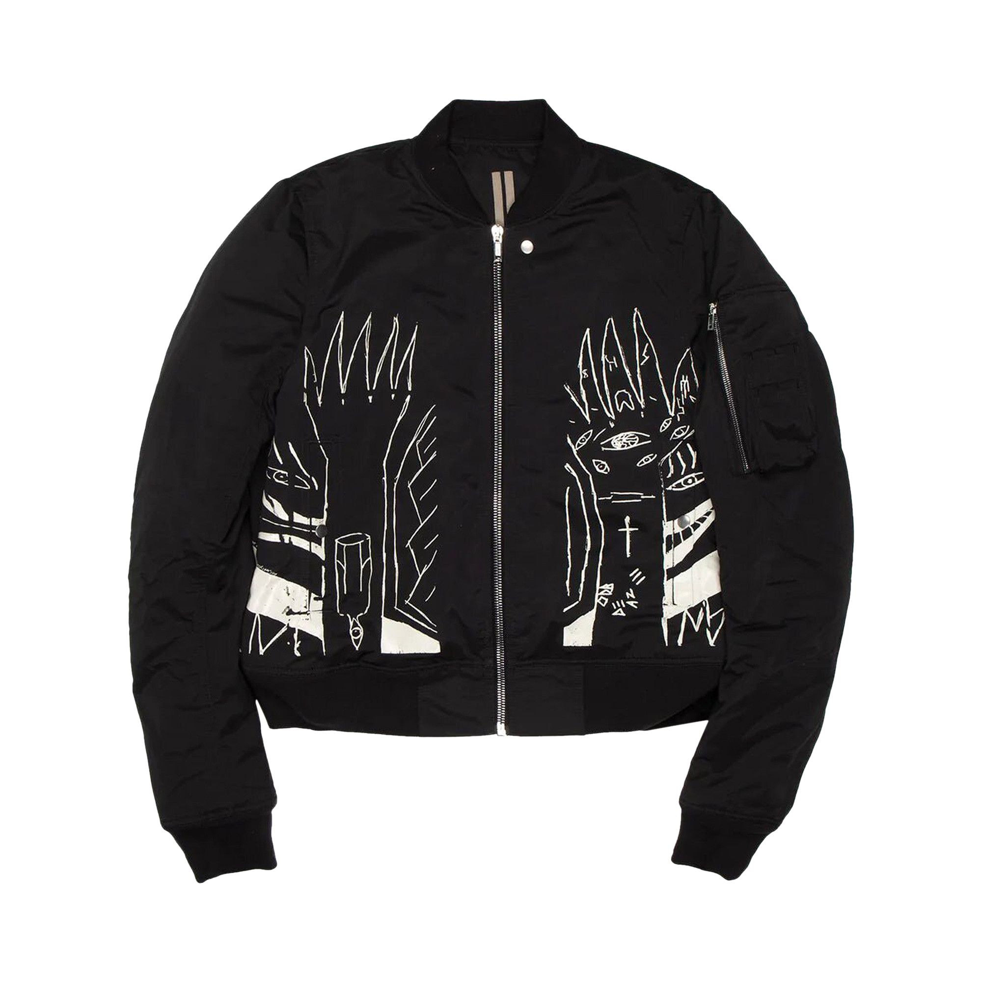 Buy Rick Owens DRKSHDW Flight Bomber Jacket Black 'Black/Pearl