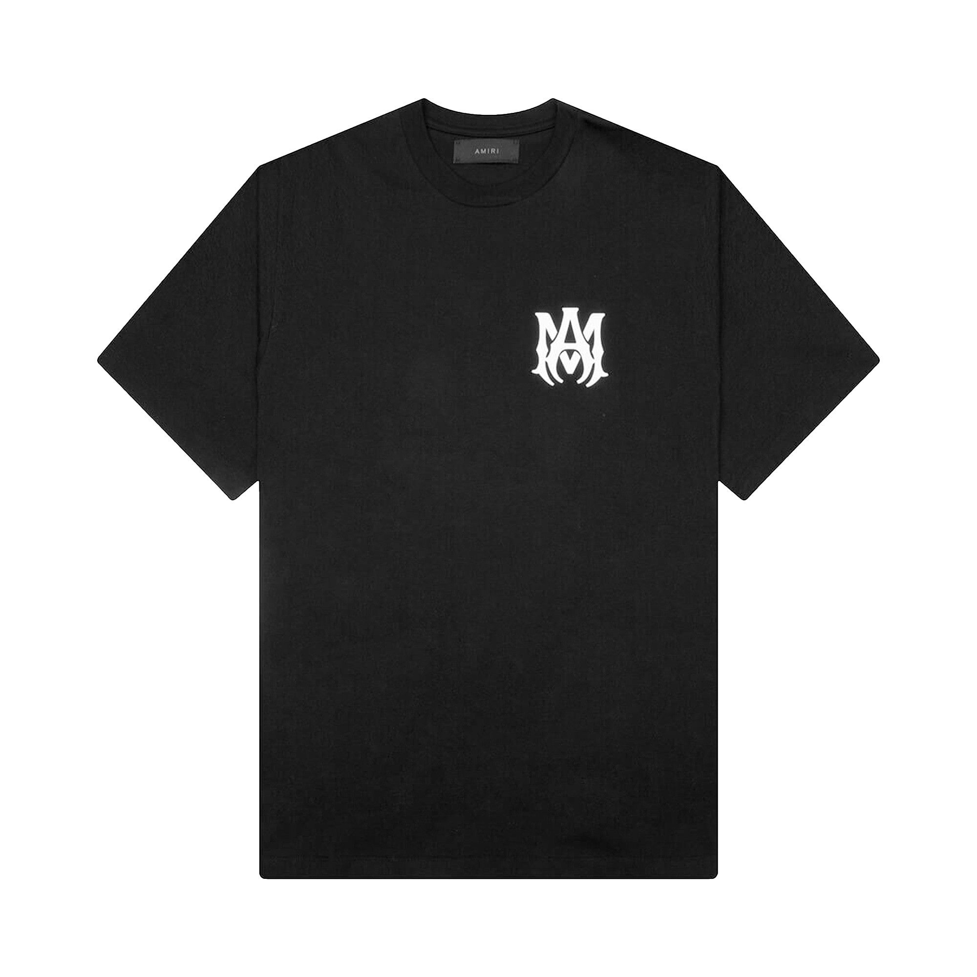 Tシャツ・カットソー AMIRI TSHIRT (AMJYTE1210) Black T-shirt with print and shimmering appliqués Amiri