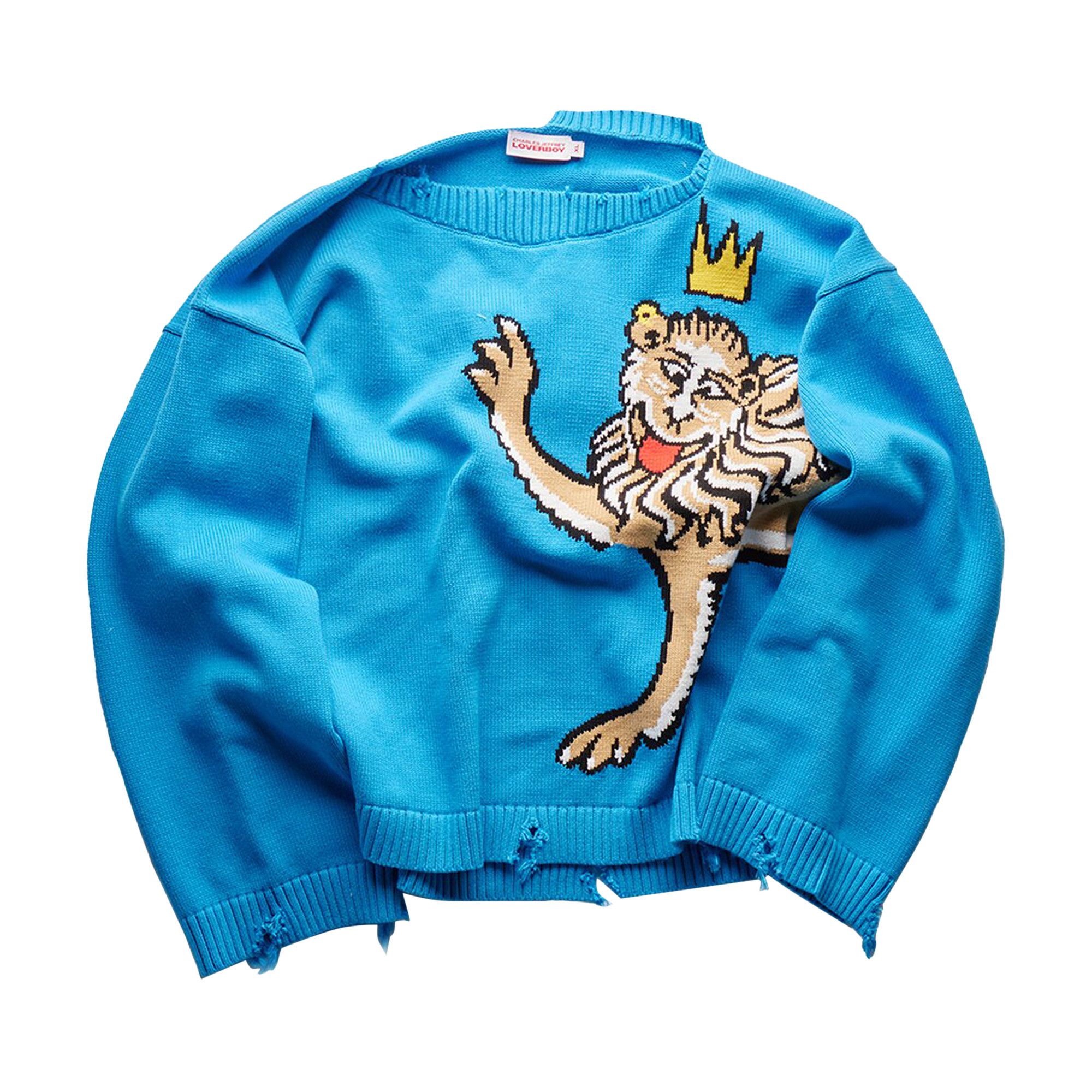 Buy Charles Jeffrey Loverboy Graphic Slash Jumper 'Blue
