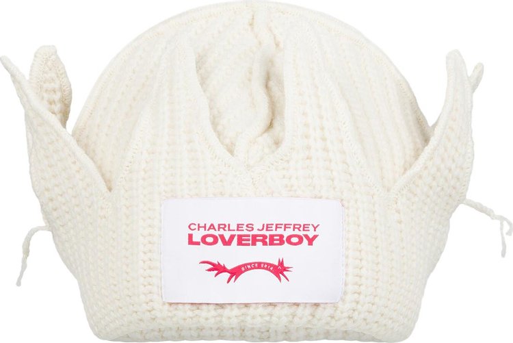 Charles Jeffrey Loverboy Chunky Crown Beanie 'Ecru'