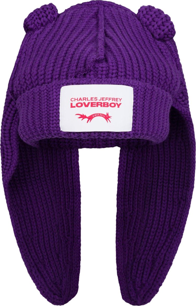 Charles Jeffrey Loverboy Chunky Rabbit Beanie 'Purple'