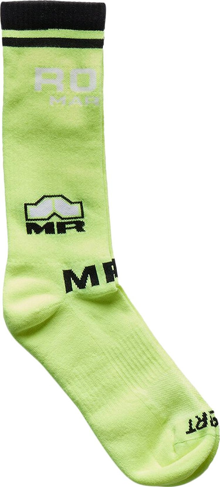 Martine Rose Graphic Socks 2 Pack BlackFluro Yellow