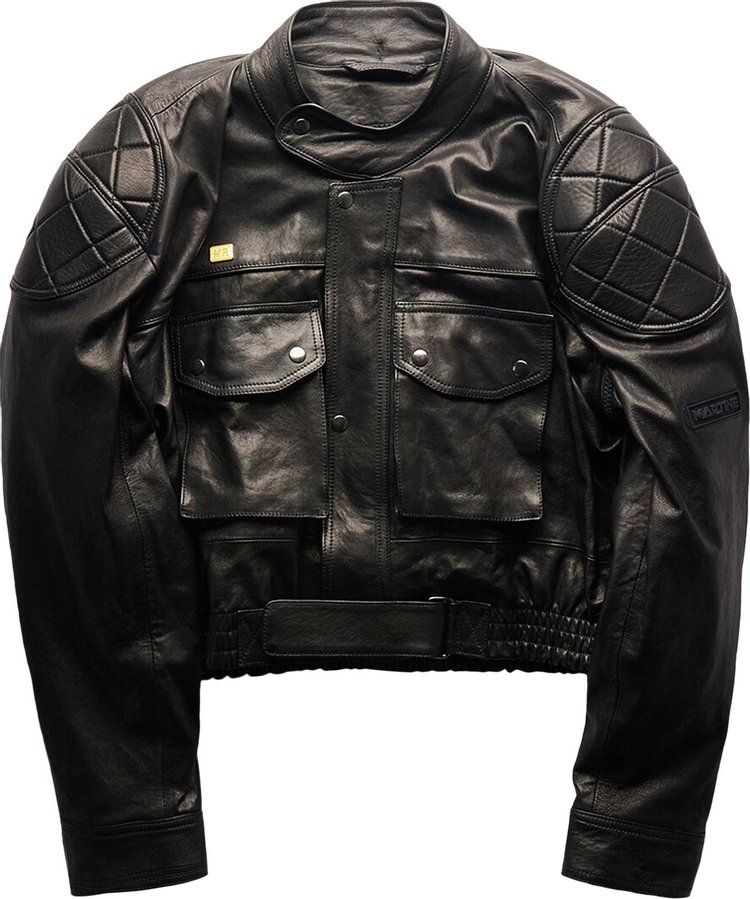 Martine Rose Leather Rider Jacket 'Black'