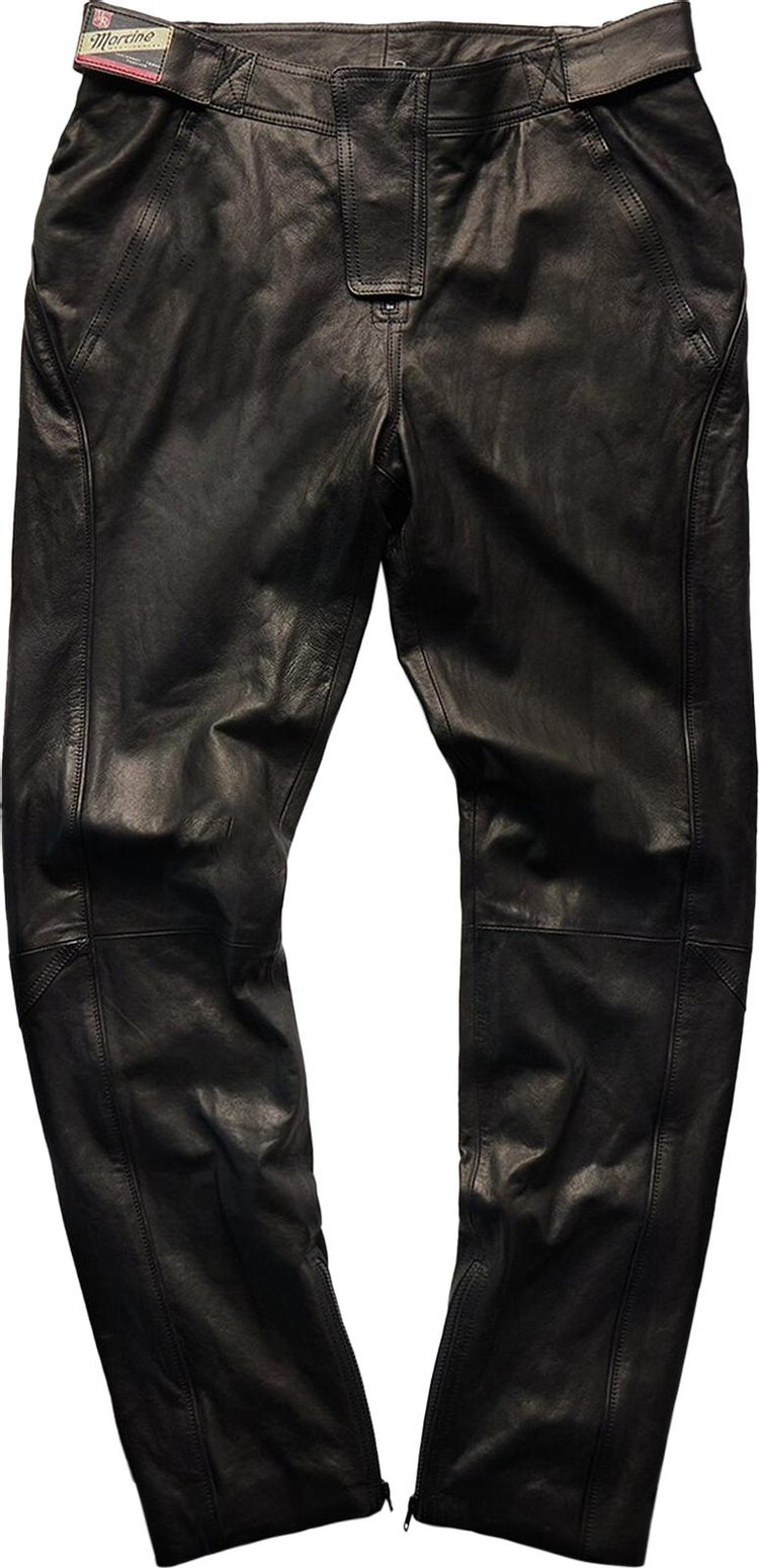Martine Rose Leather Panelled Trouser 'Black'