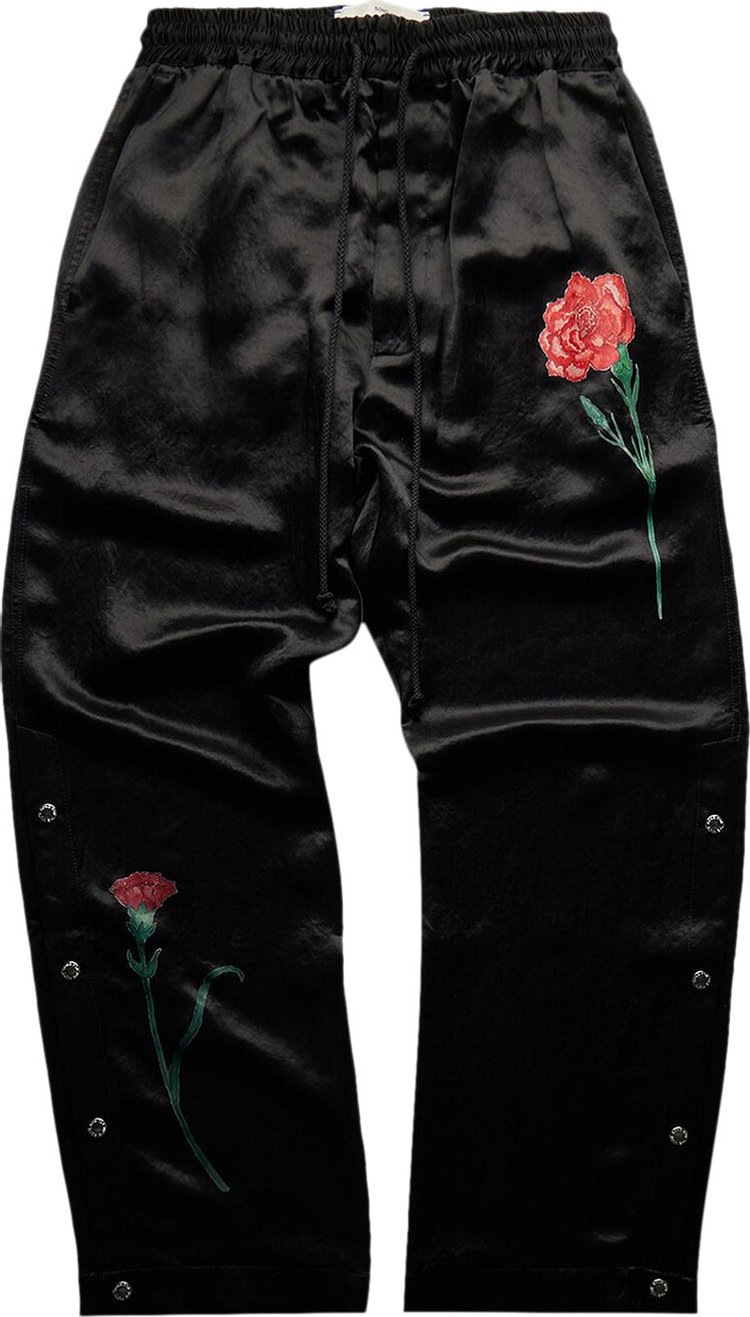 Song for the Mute Falling Flowers Studded Track Pant 'Black'