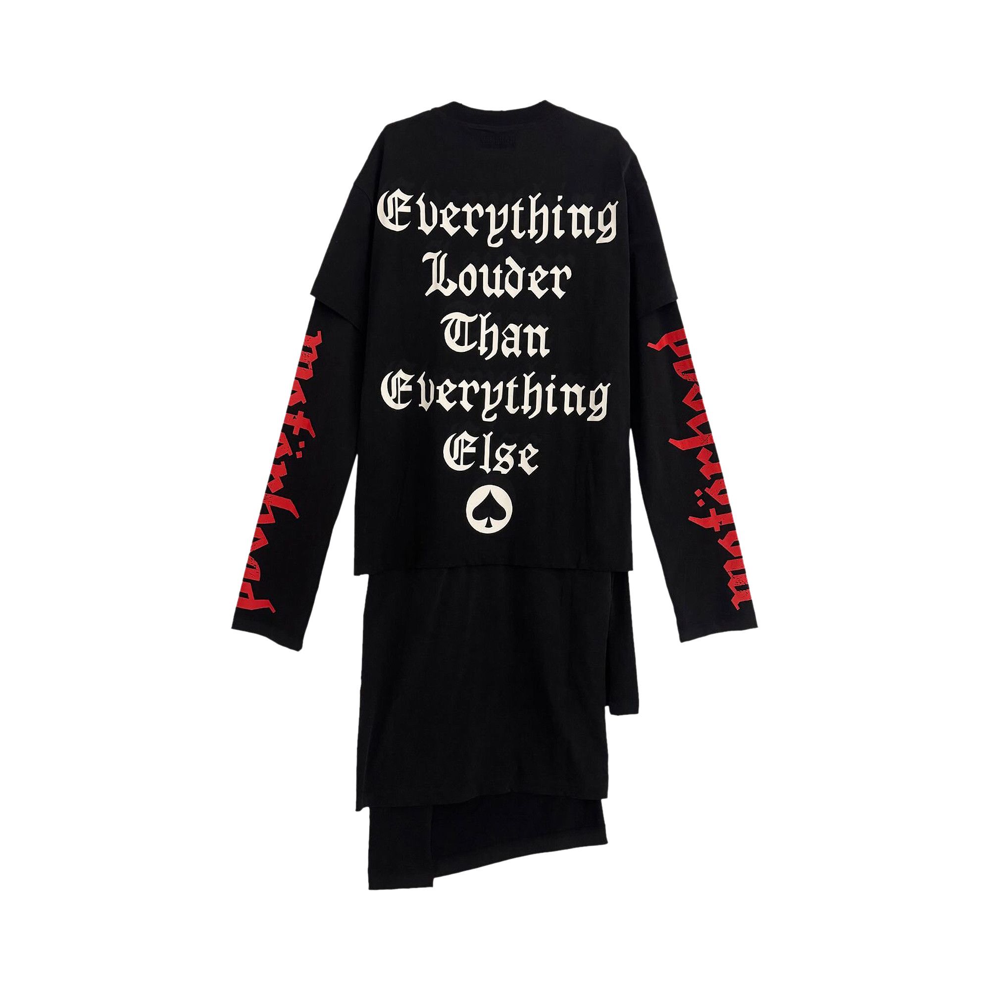 Buy Vetements Motorhead Layered T-Shirt Dress 'Black