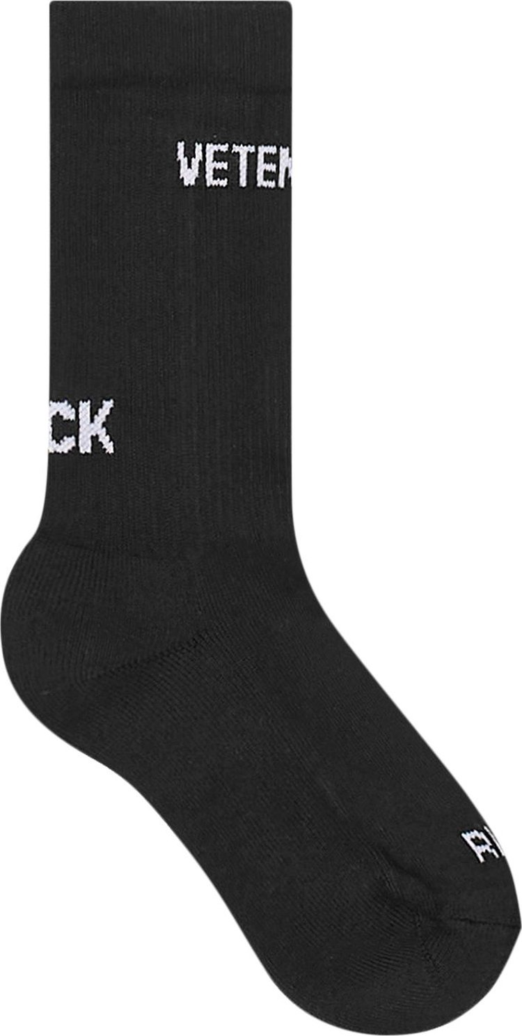 Vetements Logo Socks Black