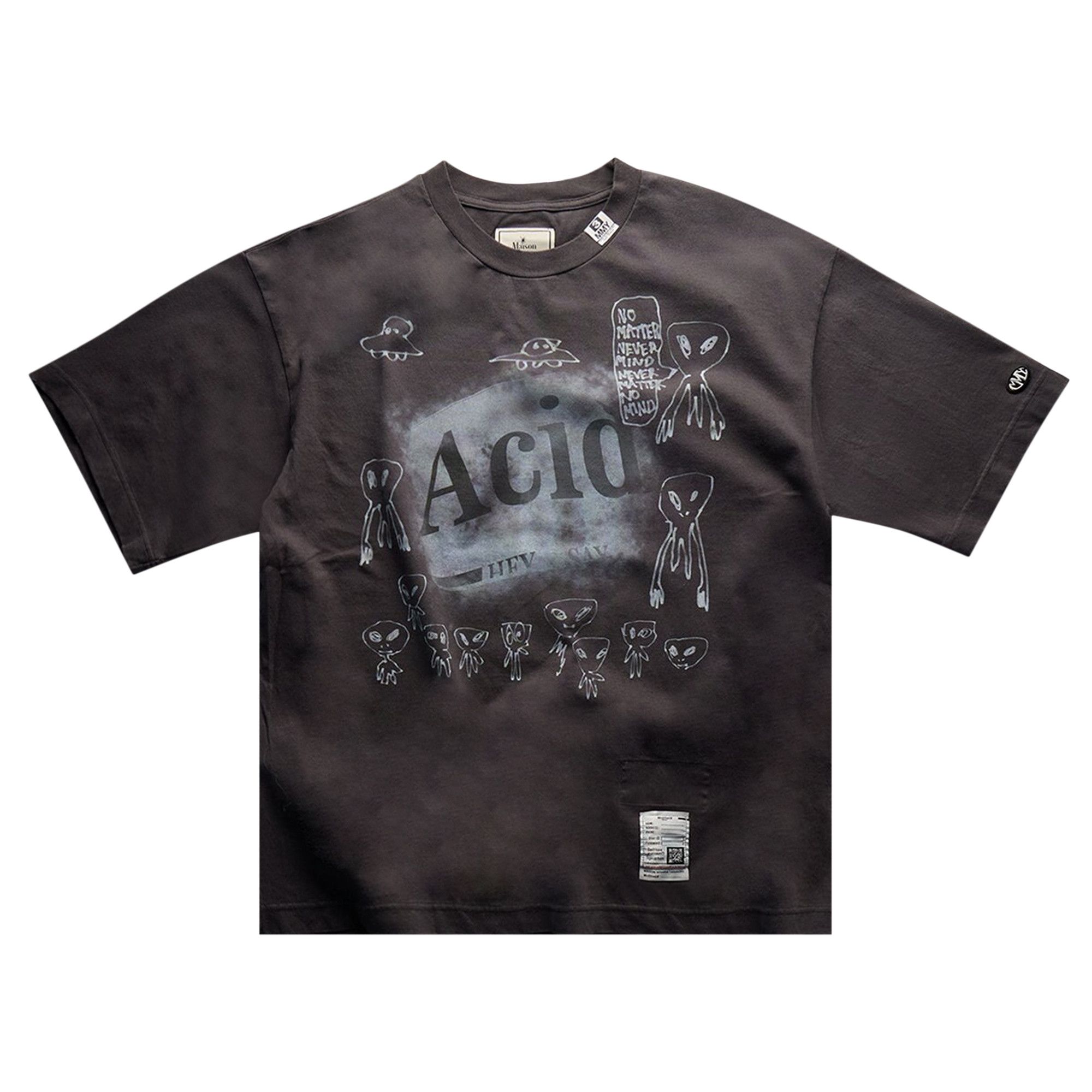 Buy Maison Mihara Yasuhiro Distressed Acid Print Tee 'Black