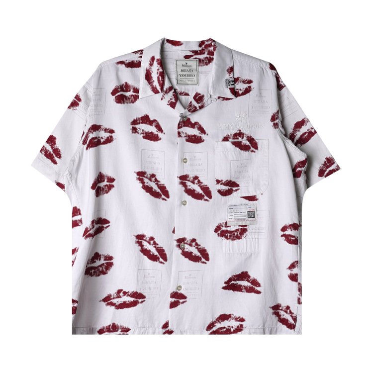 Maison Mihara Yasuhiro Kiss Printed Shirt 'White/Red'