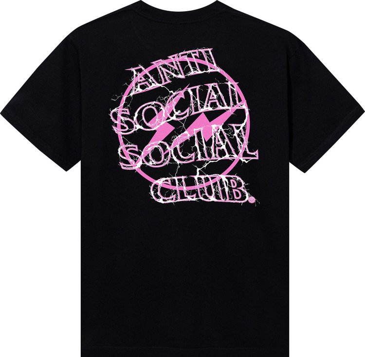 Anti Social Social Club x Fragment Design Bolt Tee 'Black/Pink'
