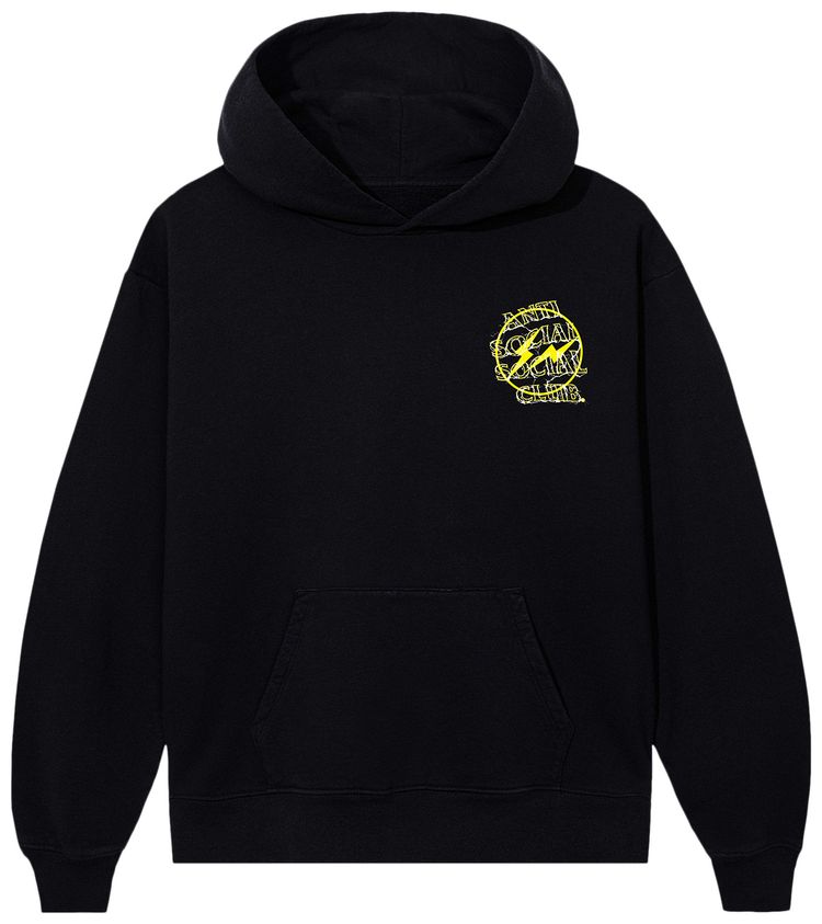 Anti Social Social Club x Fragment Design Bolt Hoodie BlackYellow
