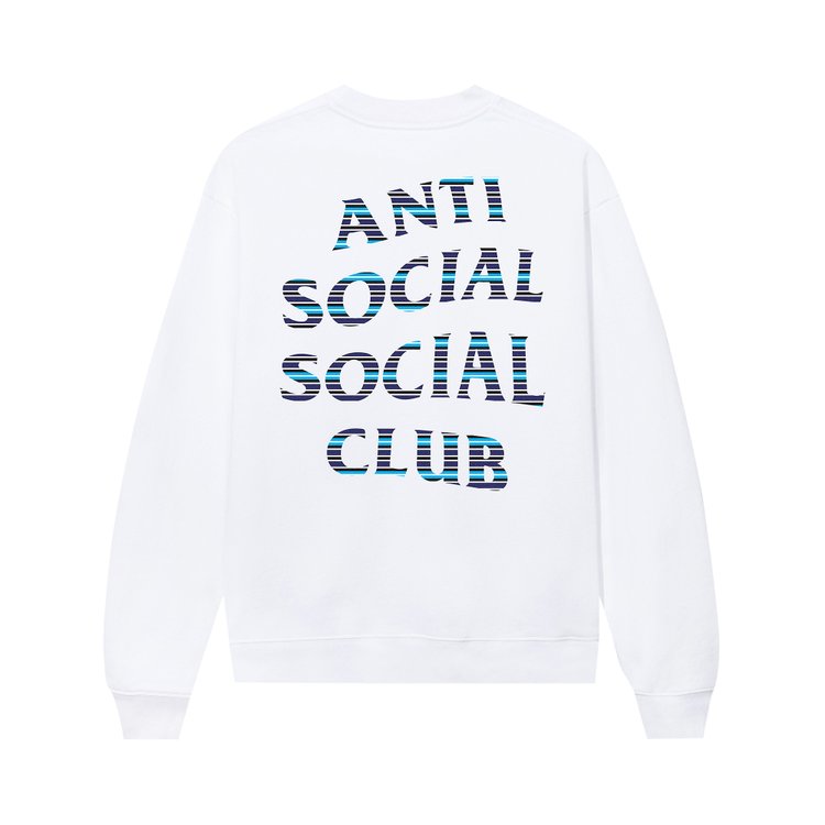 Anti Social Social Club x Fragment Design Logo Crewneck 'White/Blue'