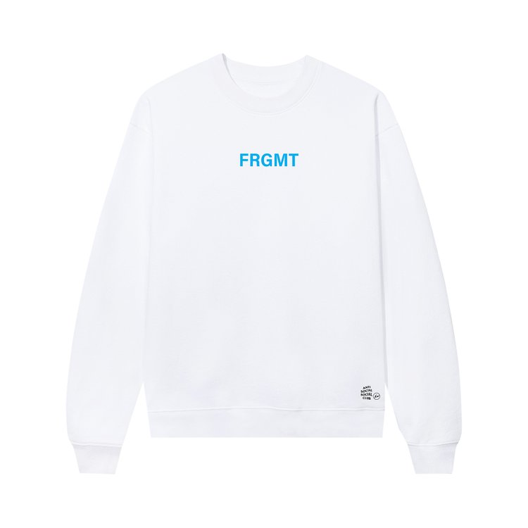 Anti Social Social Club x Fragment Design Logo Crewneck WhiteBlue