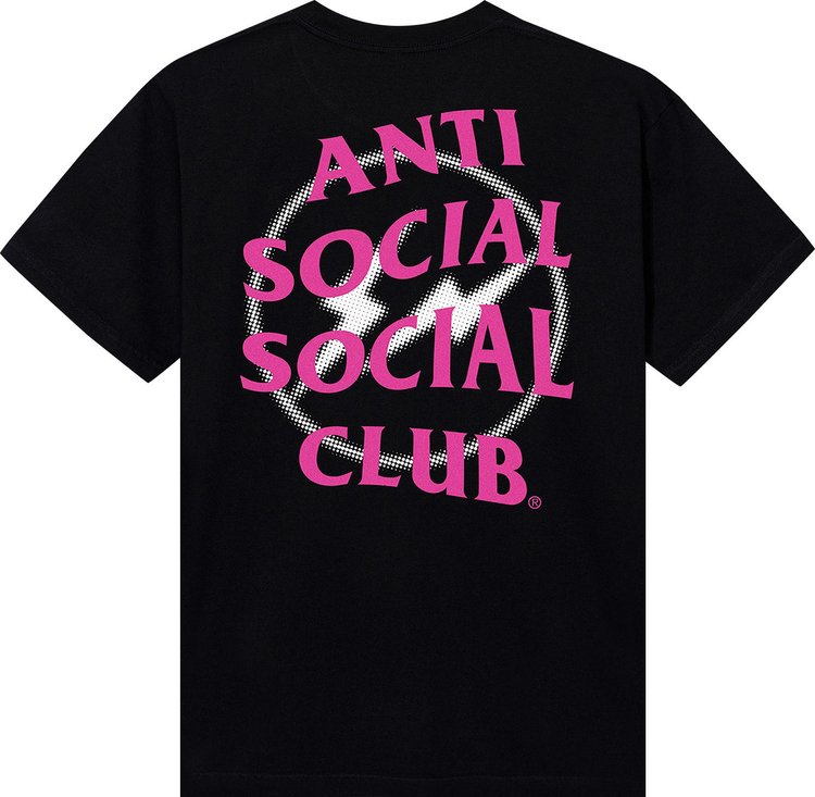 Anti Social Social Club x Fragment Design Half Tone Logo Tee 'Black/Pink'