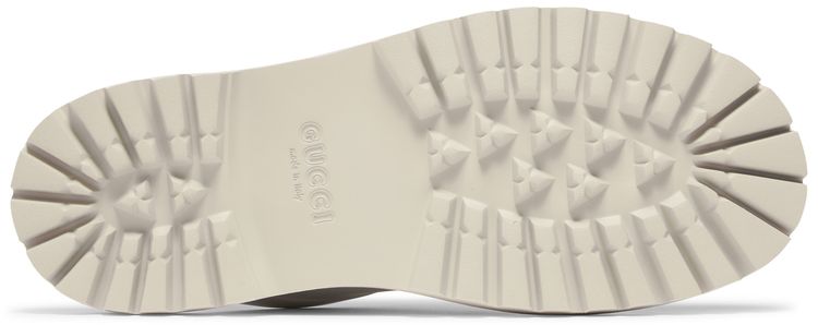 Gucci Slip On Sandal Cut Out Monogram   Mystic White