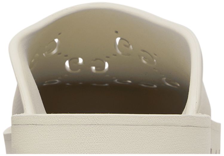 Gucci Slip On Sandal Cut Out Monogram   Mystic White