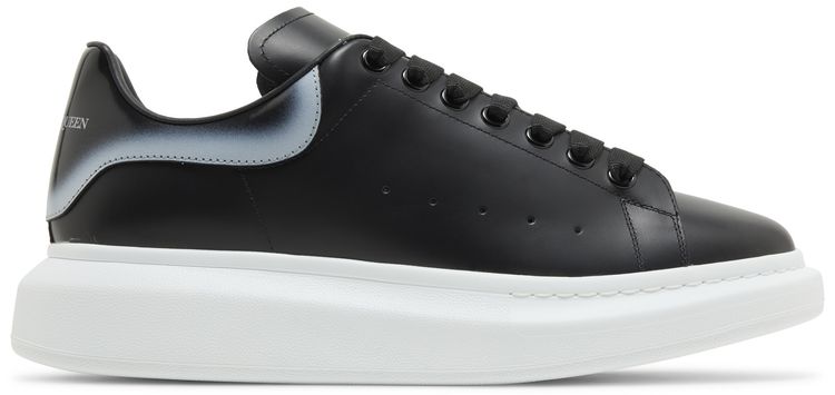 Alexander McQueen Oversized Sneaker Faded Heel   Black Silver