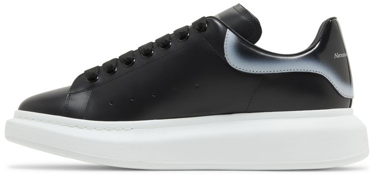 Alexander McQueen Oversized Sneaker Faded Heel   Black Silver