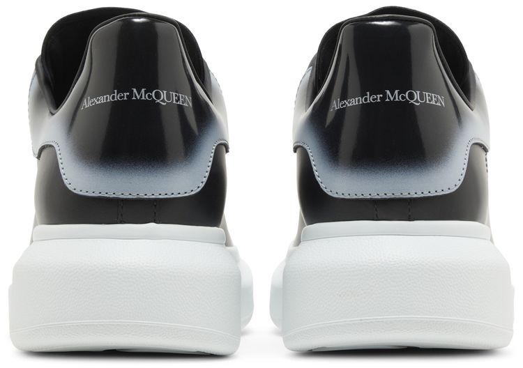 Alexander McQueen Oversized Sneaker Faded Heel   Black Silver