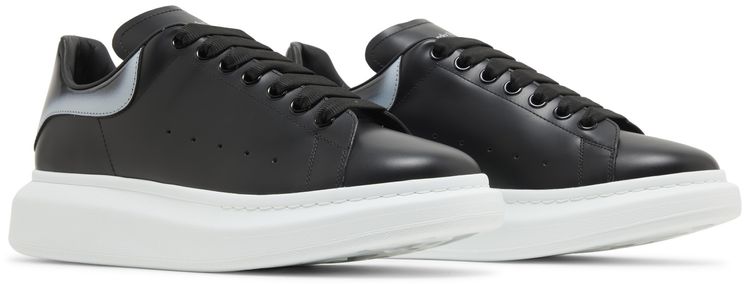 Alexander McQueen Oversized Sneaker Faded Heel   Black Silver