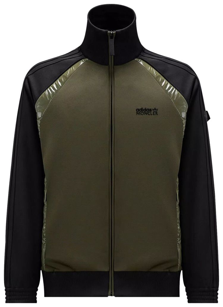 Moncler x adidas Acetate Zip Up Sweatshirt BlackGreen