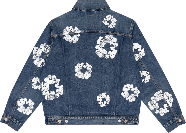 Denim Tears Type II All Over Wreath Jacket Dark Wash